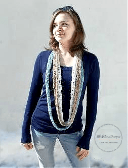Spring Scarfie Crochet Pattern for a lightweight lacy crochet scarf that's perfect for spring
