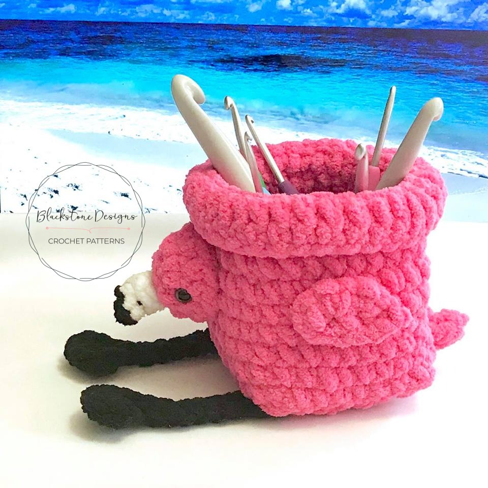 Crochet bird baskets Pattern; Flamingo basket crochet pattern