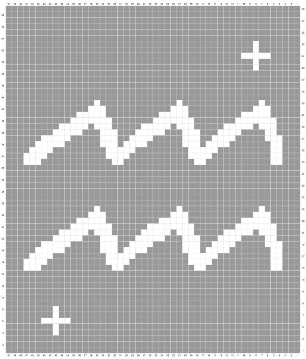 Astrology Afghan Aquarius Square Stitch Chart