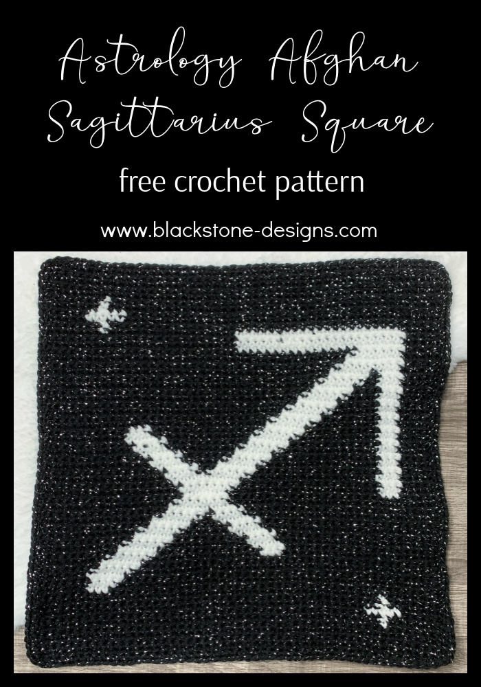 Astrology Afghan Sagittarius Square, Sagittarius Crochet Pattern