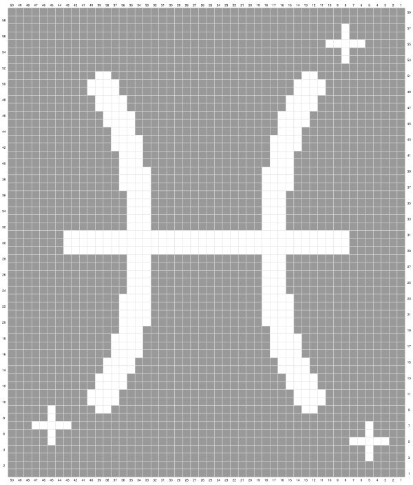 Astrology Afghan Pisces Square Stitch Chart
