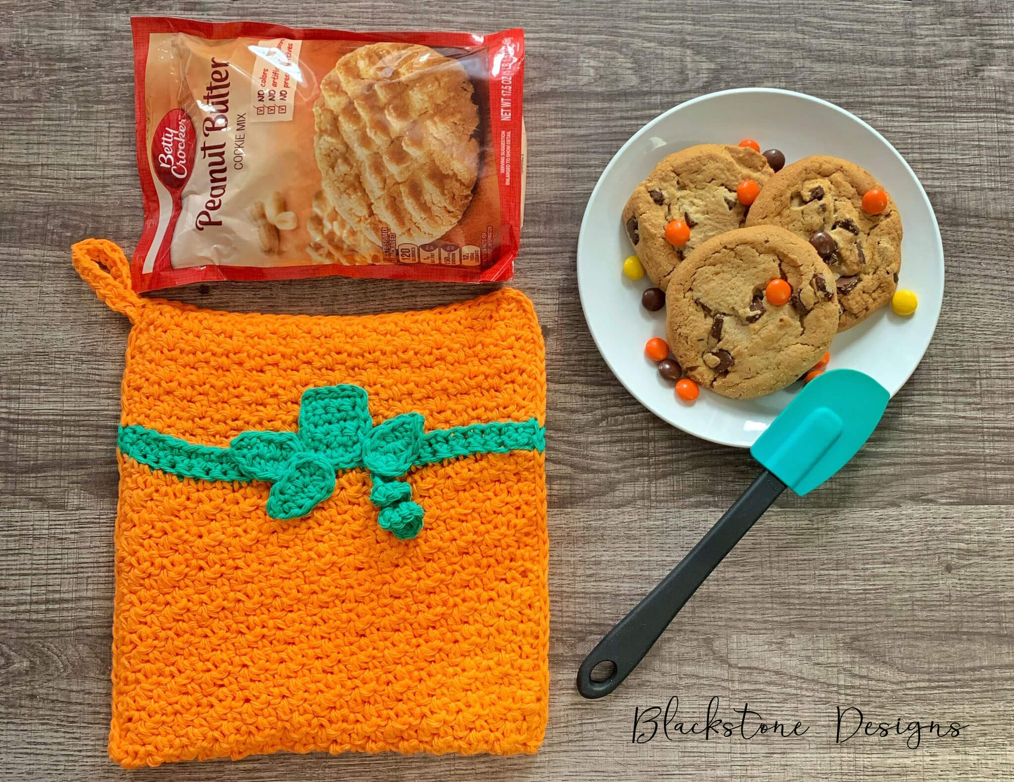 Crochet Pot Holder Pattern, Crochet Pumpkin