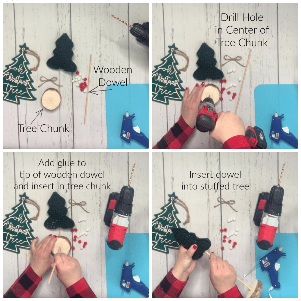 stuffed rustic reee decor crochet tree pattern