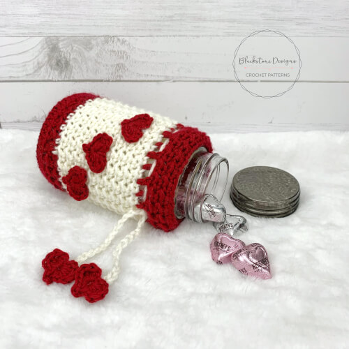 Crochet Mason Jar Cozy crochet pattern candle cozy crochet pouch