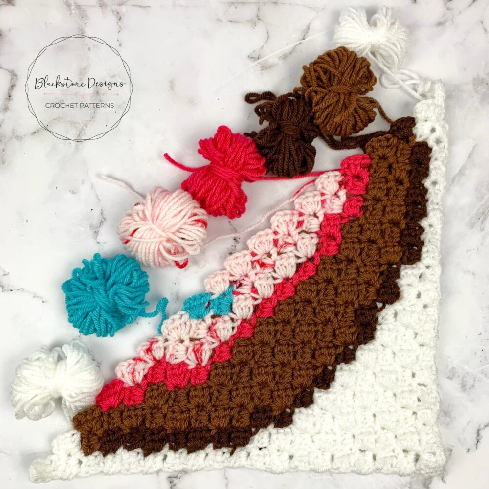Corner to Corner Sprinkle Donut Afghan Square