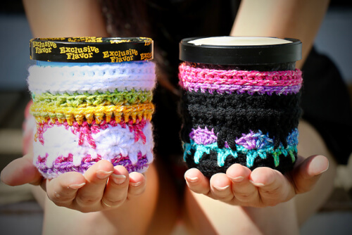 Cold as Ice Pint Cozy - ice cream cozies - ice cream pint sleeve - summer treat cozies