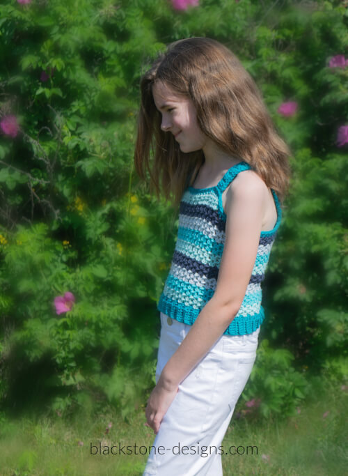 Bayside Tank, crochet tank top pattern for kids, kids crochet top, striped tank top crochet pattern