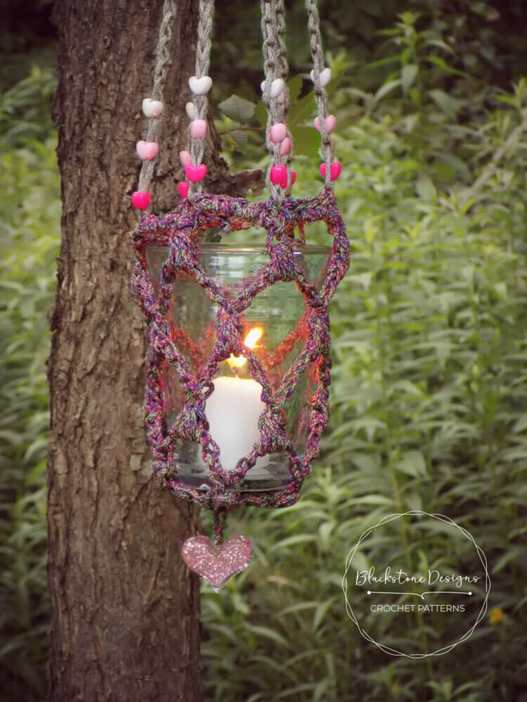 mock-rame hangers crochet plant hanger pattern, crochet macrame mockrame hangers, red heart cordial yarn