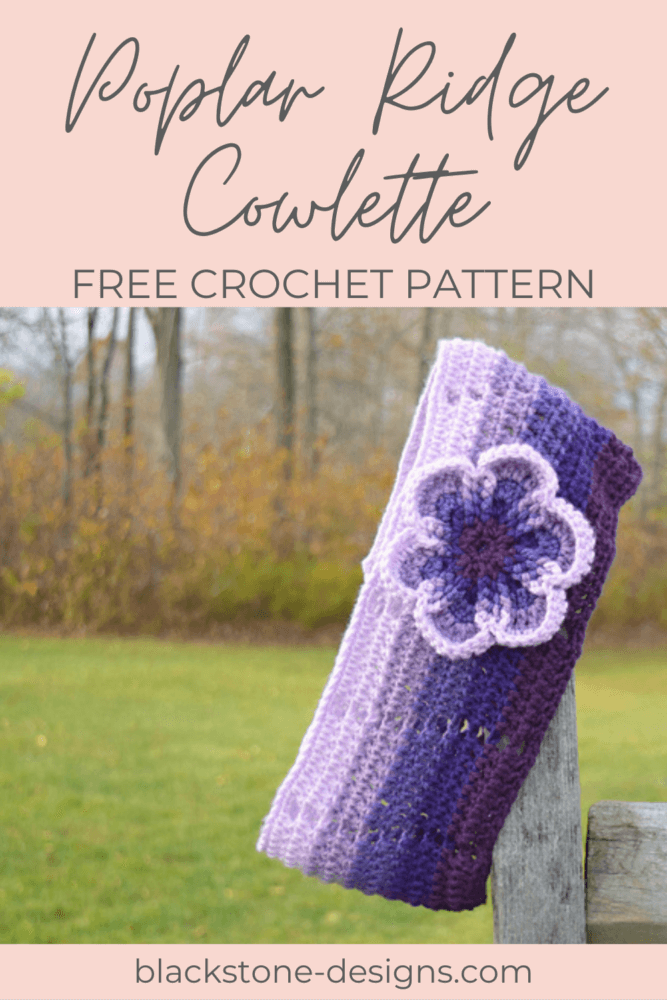 Poplar Ridge Cowlette free crochet cowlette pattern for crochet cowl using a basic crochet stitch pattern beginner crochet, crochet infinity scarf