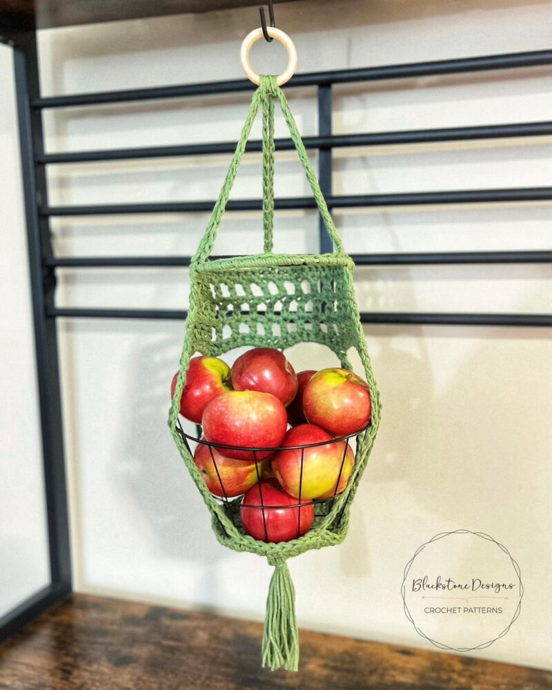 Crochet Fruit Basket Hanger