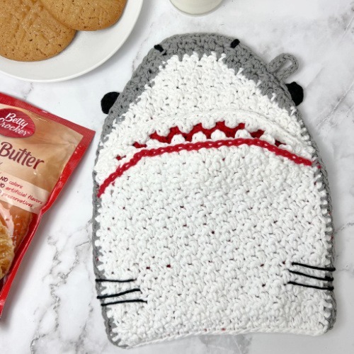 Crochet Shark Pot Holder Pattern