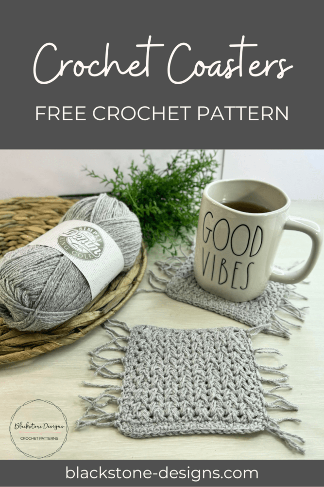 Feather Stitch Crochet Coasters free pattern