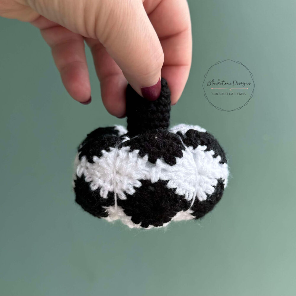 Harlequin Stitch Crochet Pumpkin