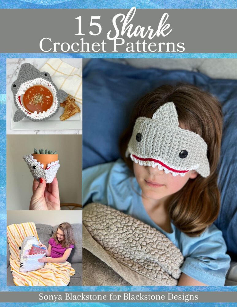 15 Shark Crochet Patterns eBook from Blackstone Designs