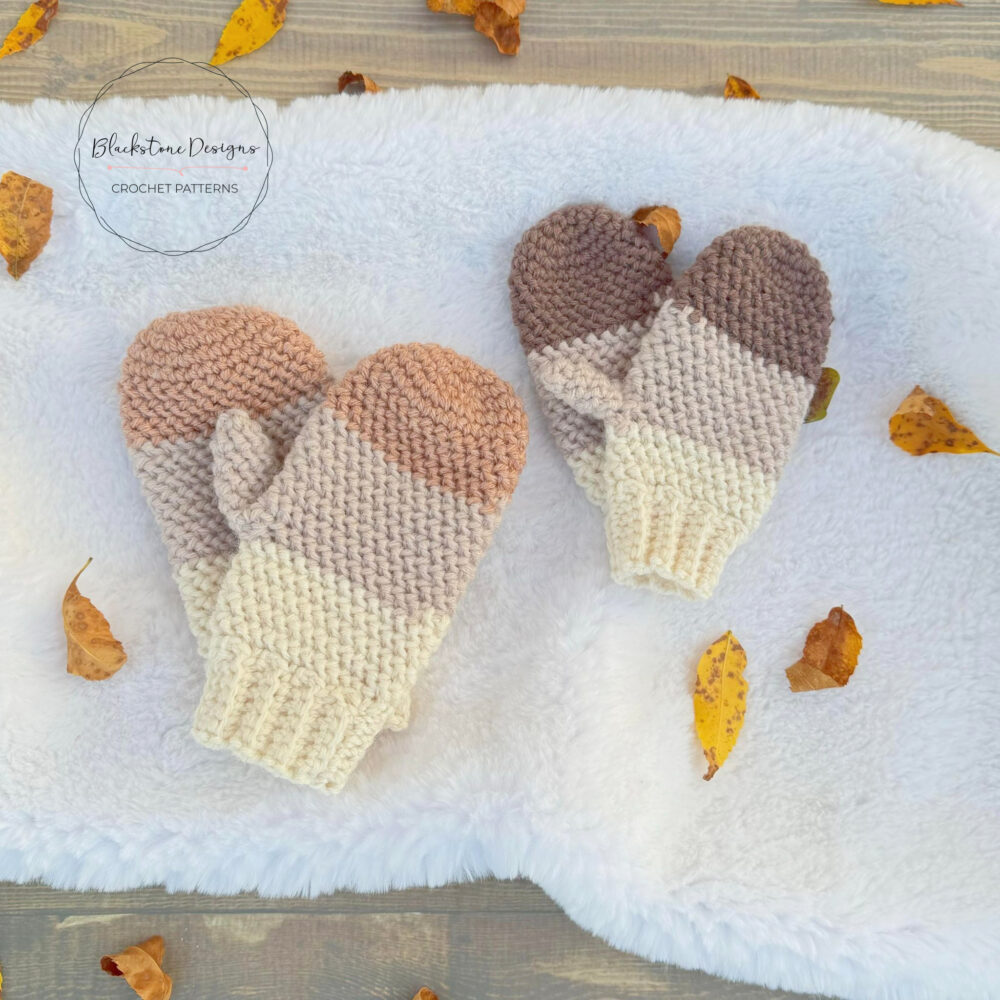 Sugarloaf Mittens crochet pattern for no sew mittens