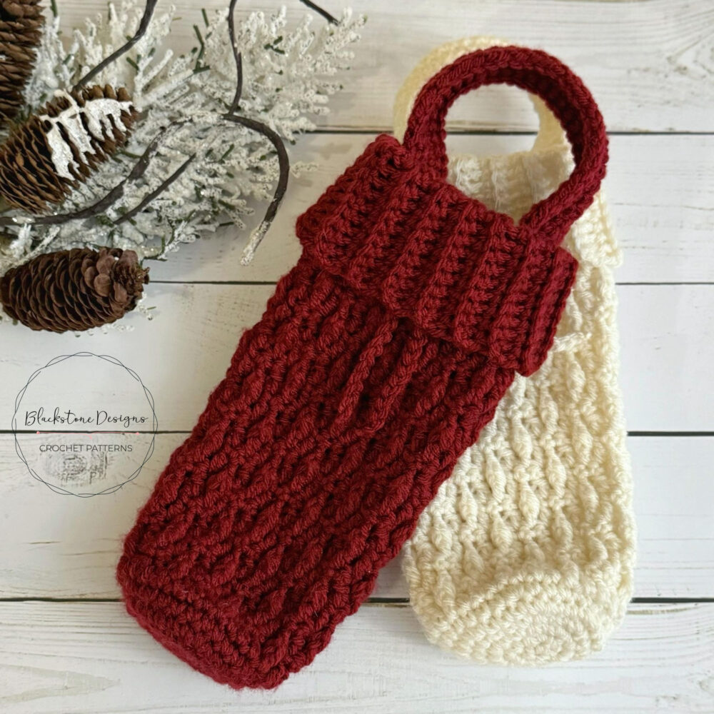 Jingle Juice Wine Bottle Bag Crochet Pattern Free