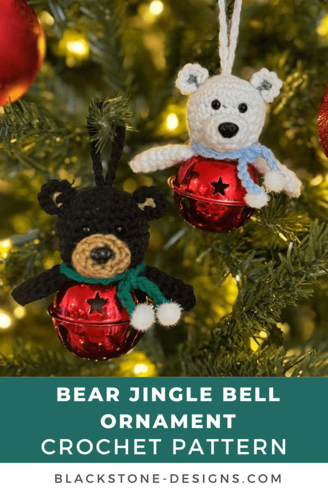 Crochet Bear Jingle Bell Ornament Pattern on Pinterest