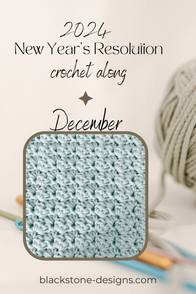 Crochet Sedge Stitch afghan square worked in Light Blue Worsted Weight Yarn