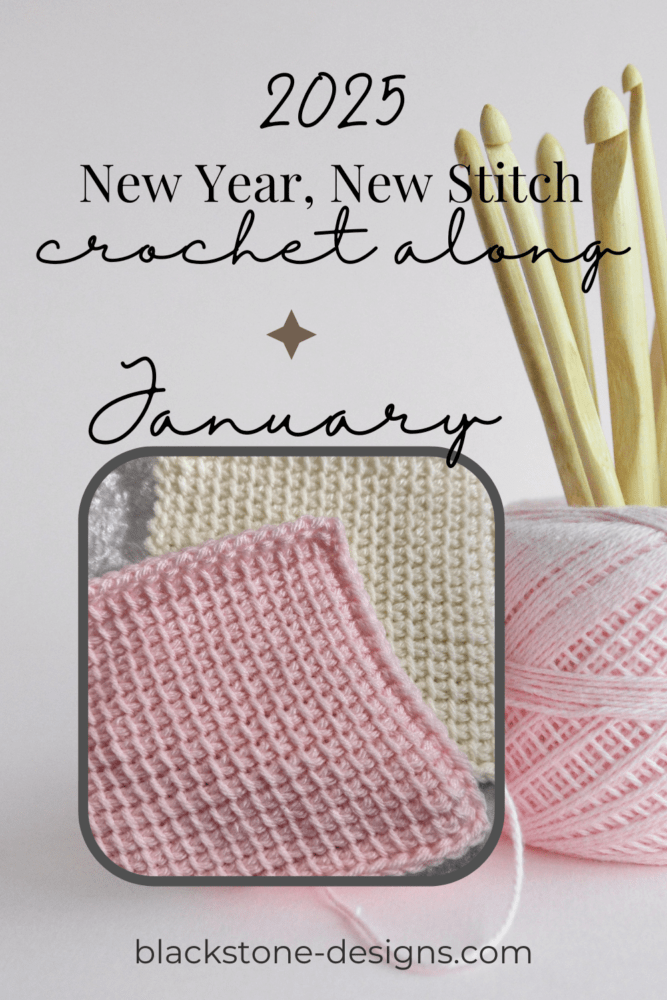 Tunisian Simple Stitch Tutorial for 2025 New Year New Stitch Crochet Along