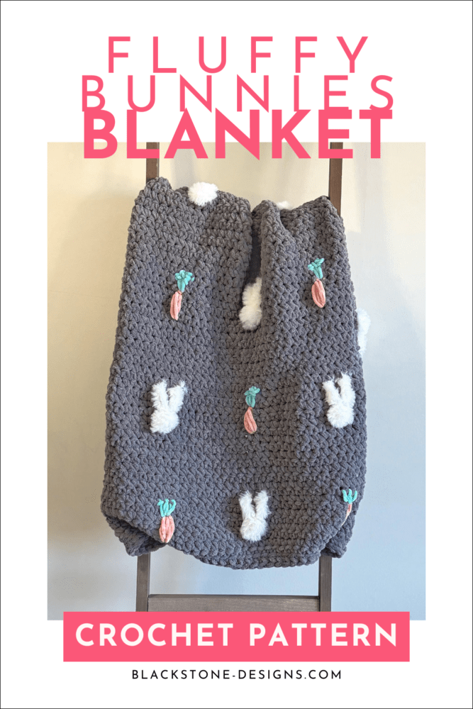 Fluffy Bunnies Blanket Crochet Pattern pin