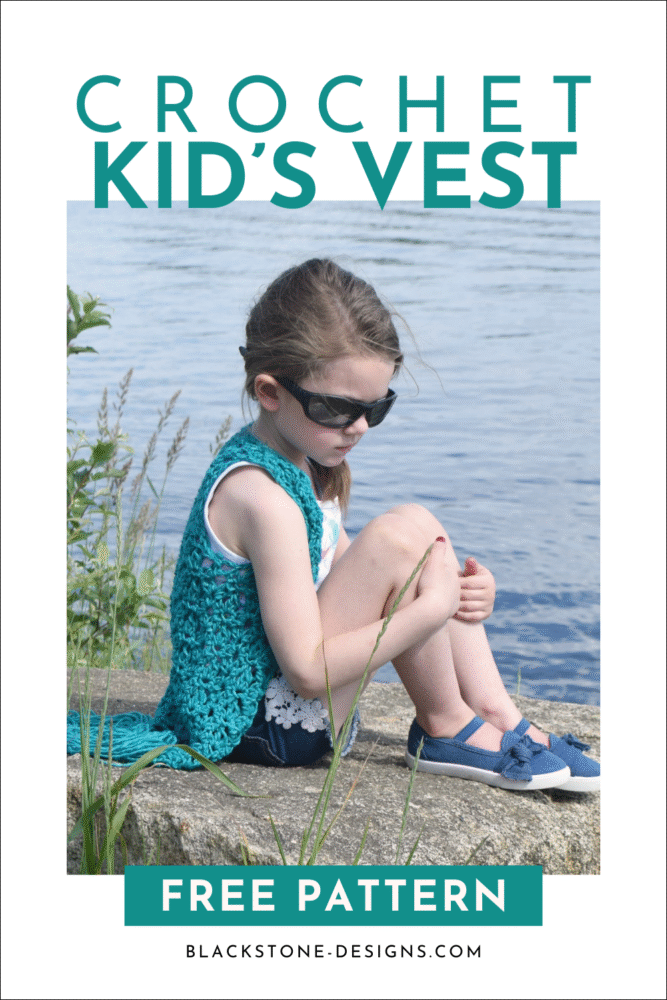 Crochet Boho Vest Pattern for Kids in Lion Brand Jeans Yarn
