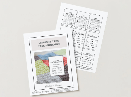 Printable Laundry Care Tags Free Printable Crochet Projects Tags