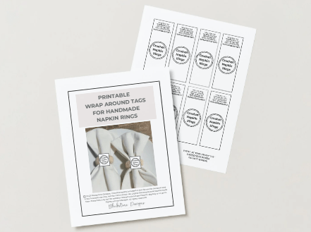 Printable Napkin Rings Tags Free Printable Crochet Projects Tags