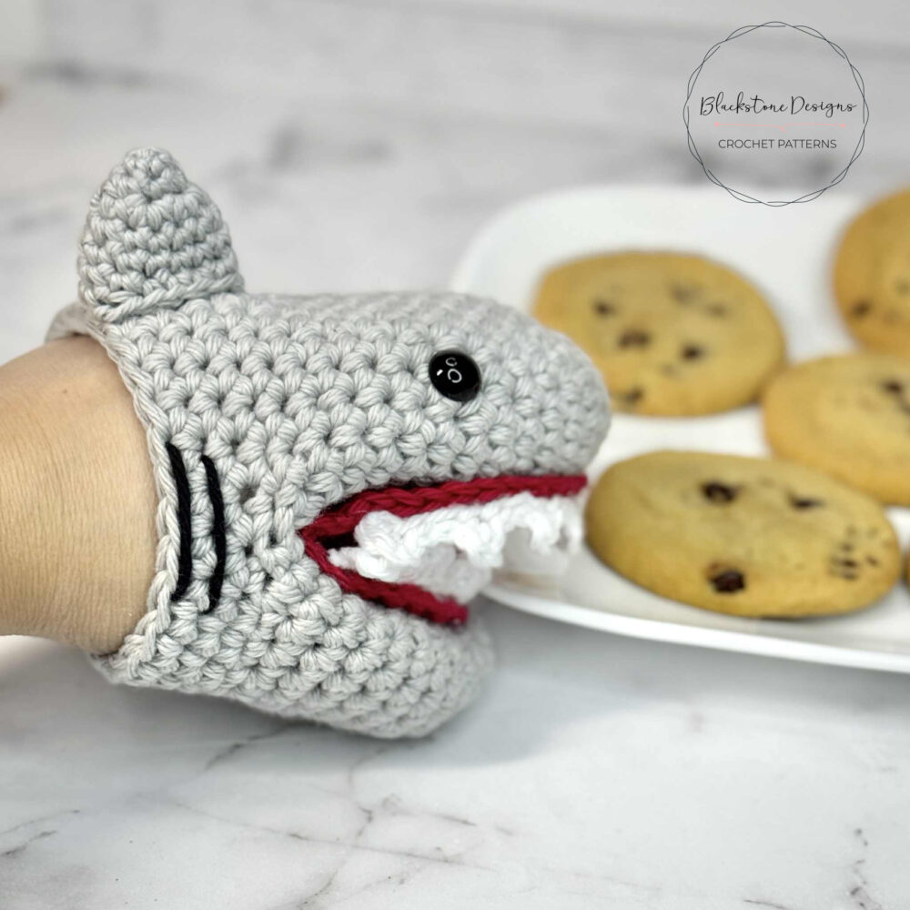 Shark Crochet Oven Mitt Pattern