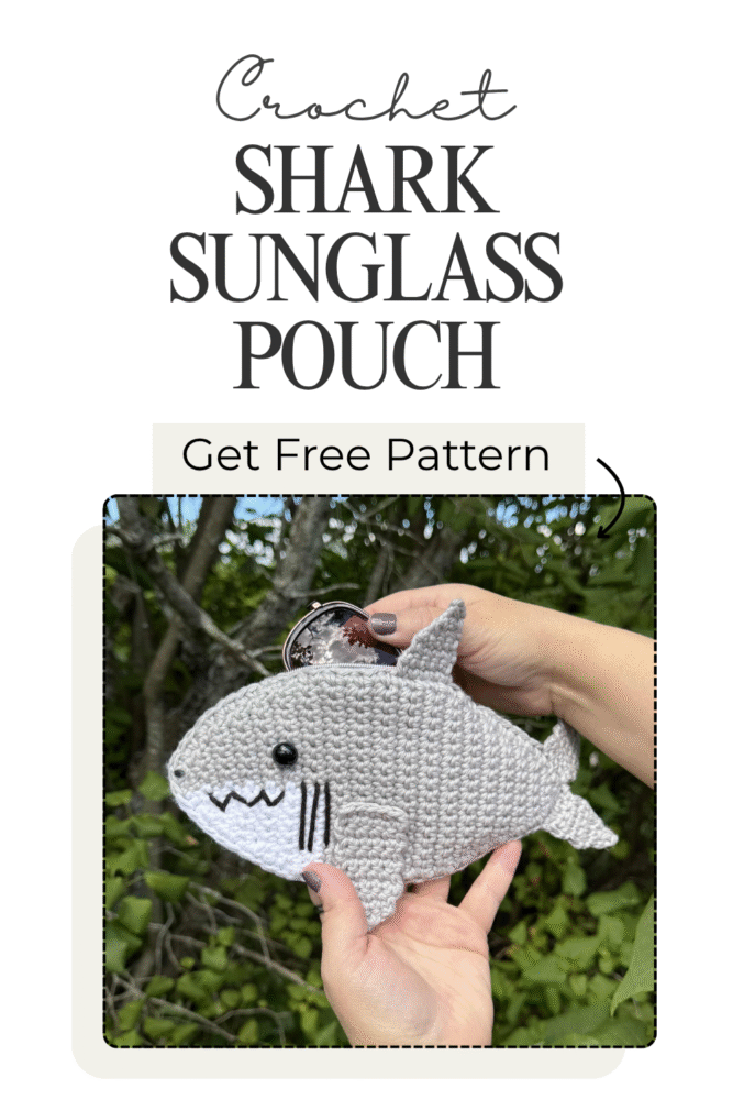 Great White Shark Crochet Sunglass Pouch Pattern
