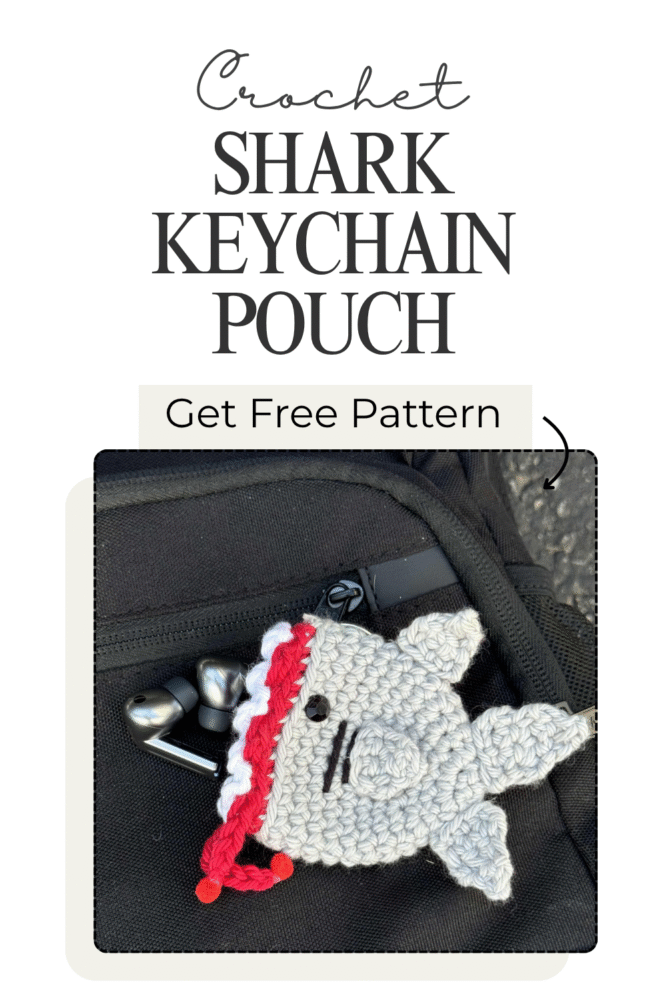 Shark Keychain Pouch Crochet Pattern