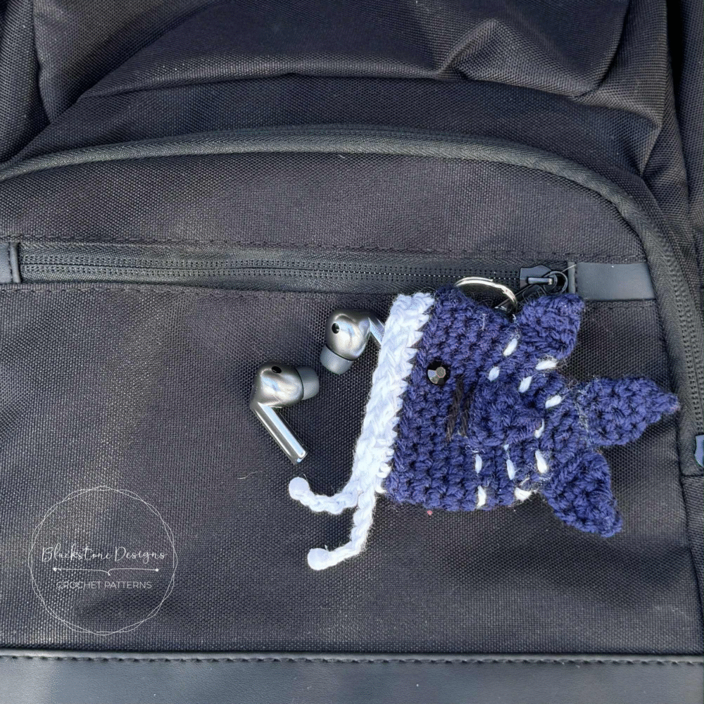 Whale Shark Keychain Pouch Crochet Pattern