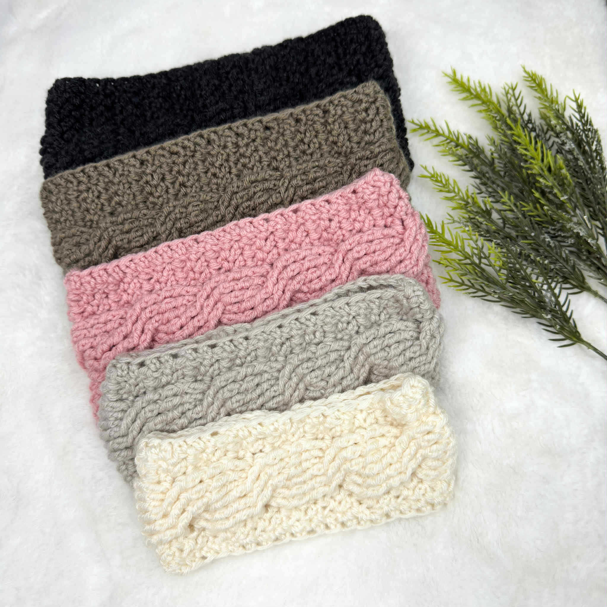 Crochet Classic Cables Earwarmer