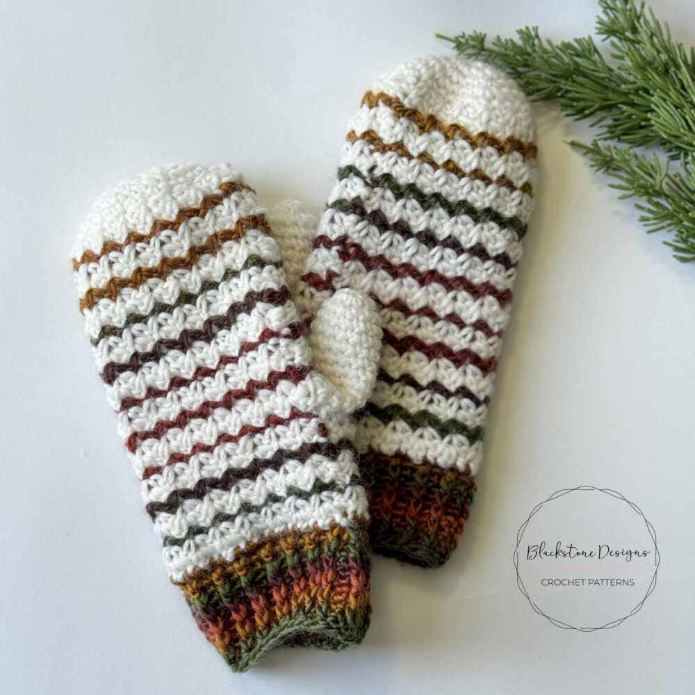 Road Trip Mittens Free Crochet Pattern