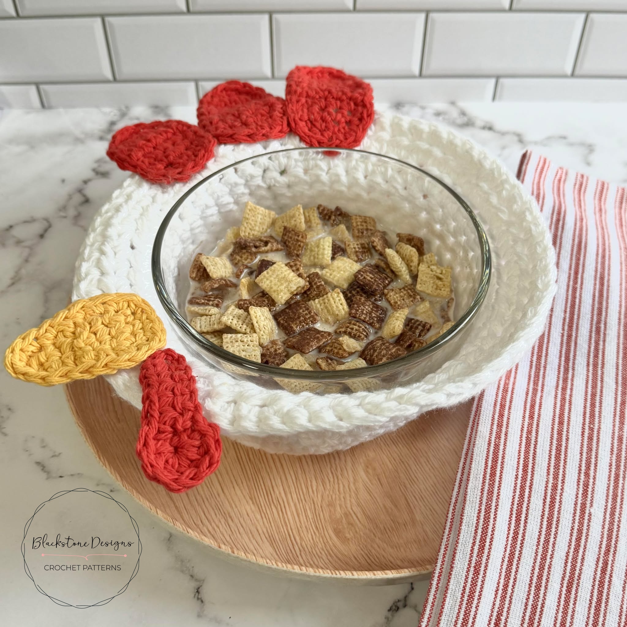 Crochet Chicken Soup Bowl Cozy Pattern