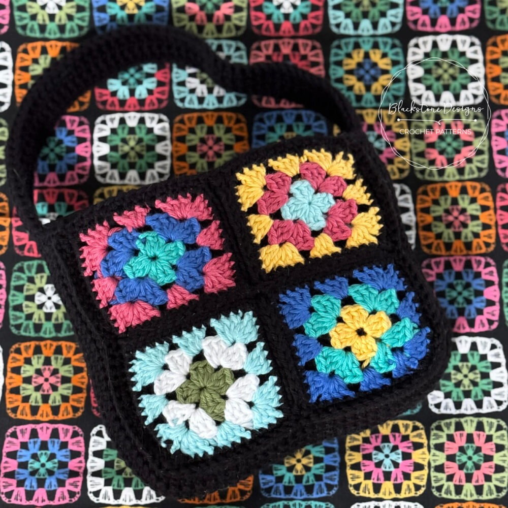 Colorful Granny Square Mini Bag Crochet Pattern