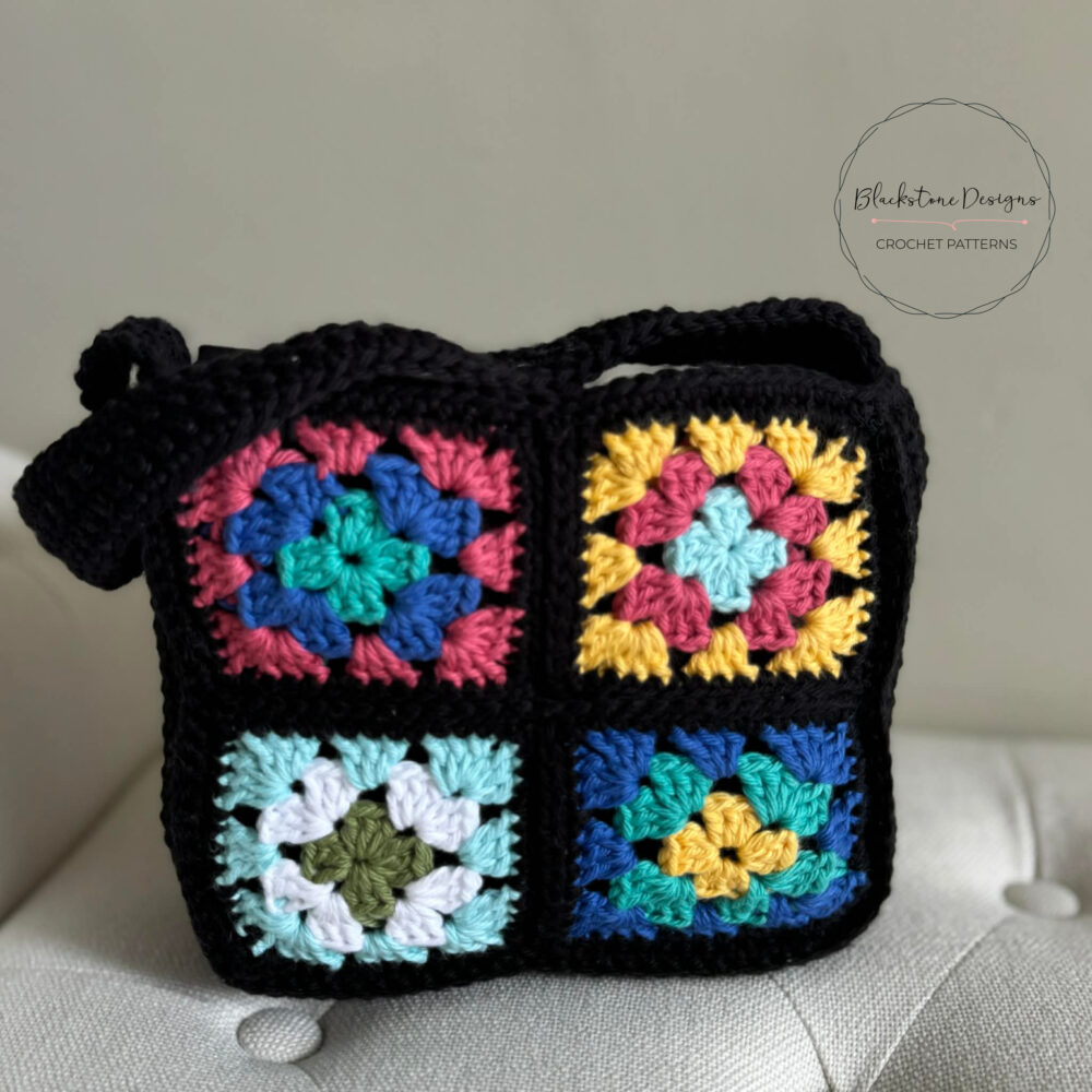 Colorful Granny Square Mini Bag Crochet Pattern